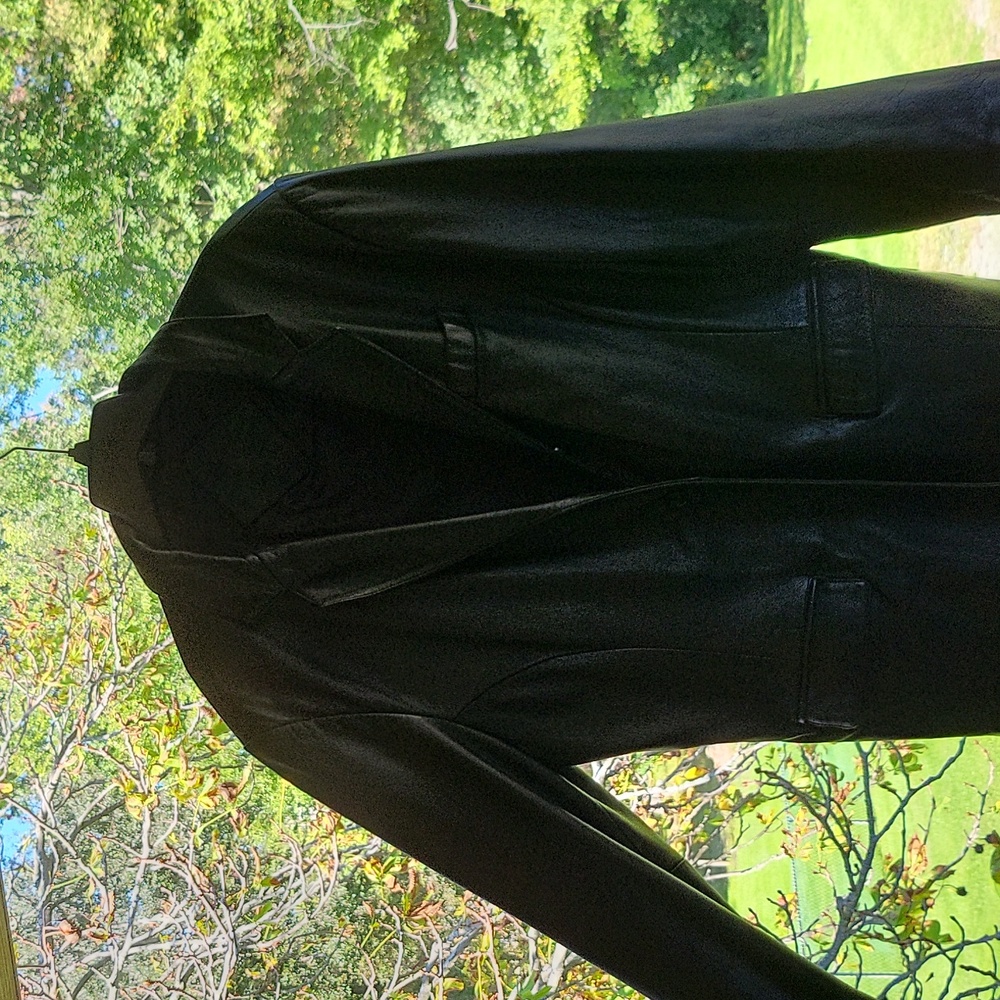 Black genuine leather jacket